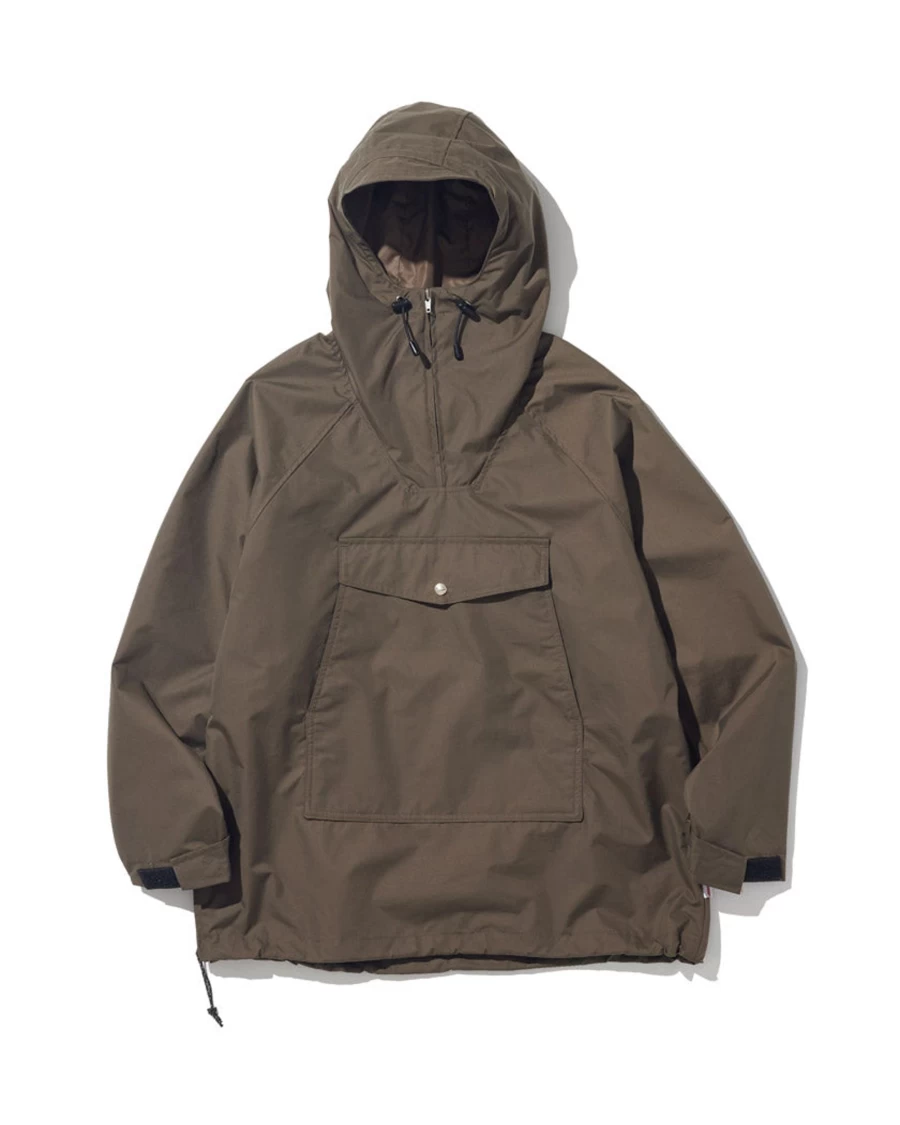 Battenwear Men's Scout Anorak Jacket in Brown - Lightweight Waterproof Outdoor Coat