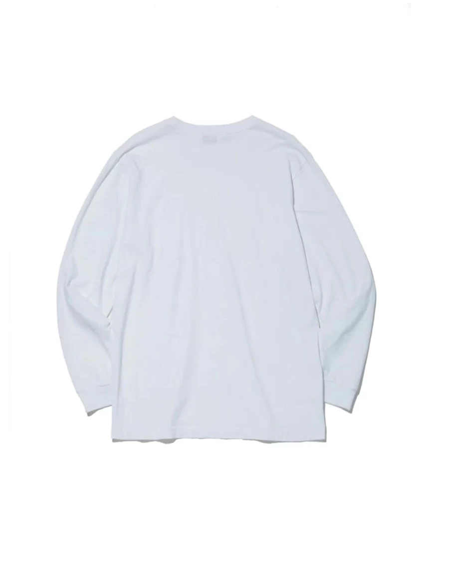 Battenwear Men's White Long Sleeve Pocket T-Shirt - L/S Pocket Tee