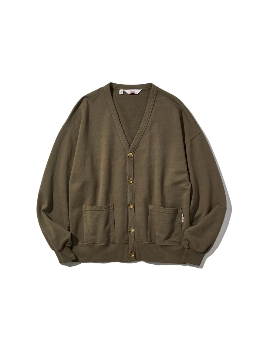 Battenwear Men's Olive Neighbor Cardigan - Classic Knit Sweater for Men