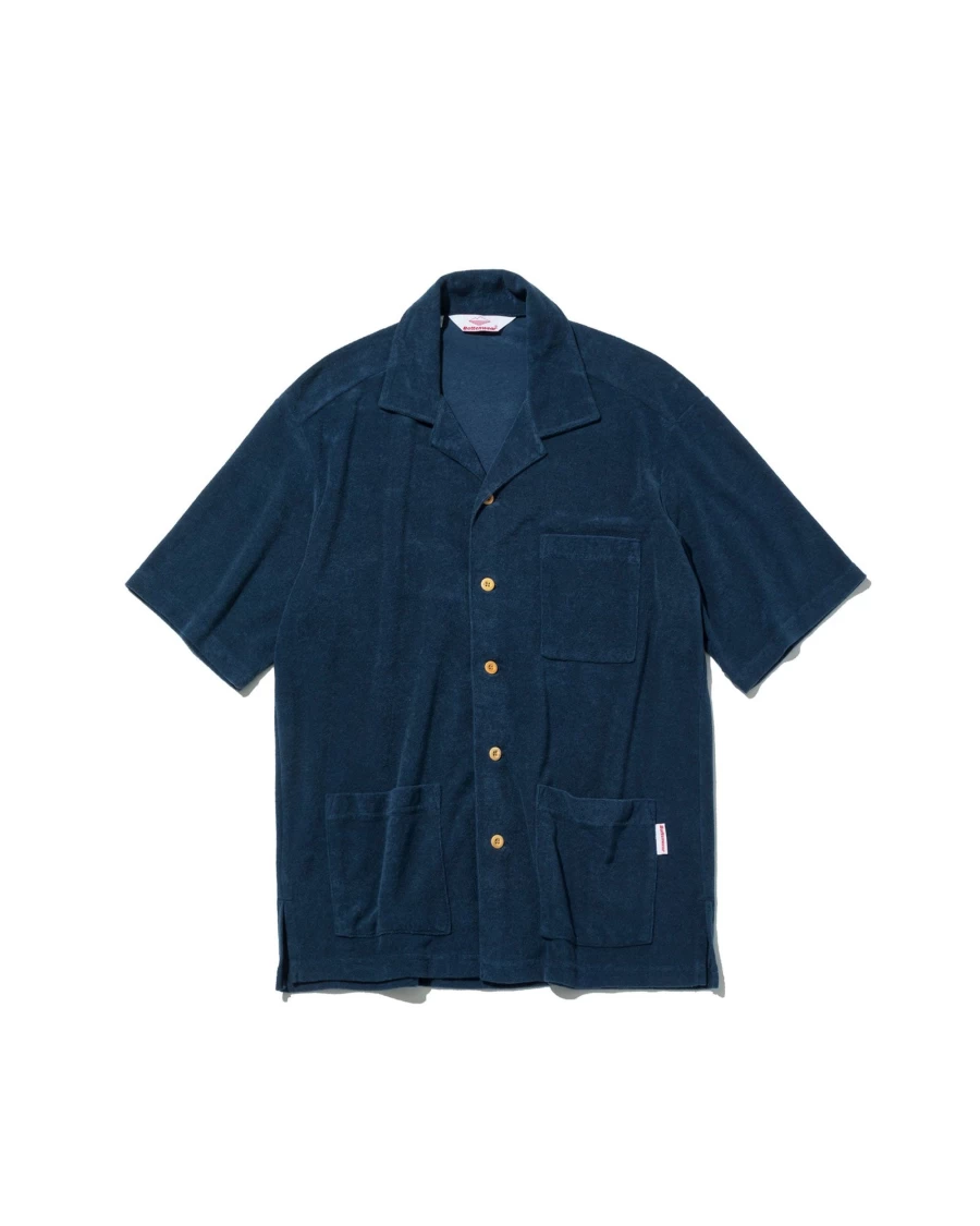 Battenwear Men's Navy Lounge Shirt - Comfortable Casual Wear for Relaxation
